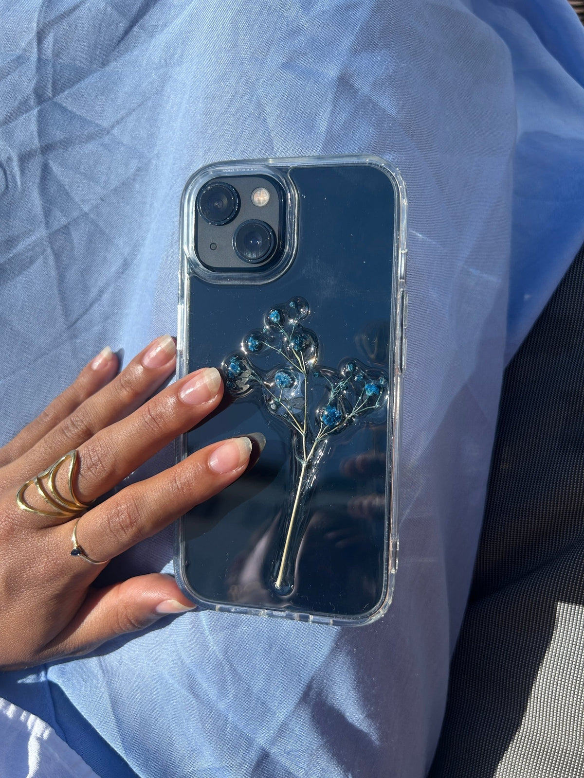 Midnight Bloom — Tourmaline Blue Case Samsung - Nacre Studio