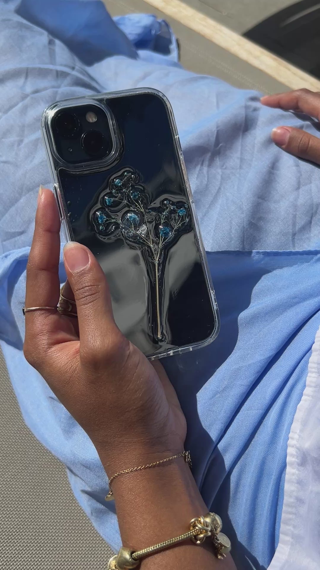 Midnight Bloom — Tourmaline Blue Case